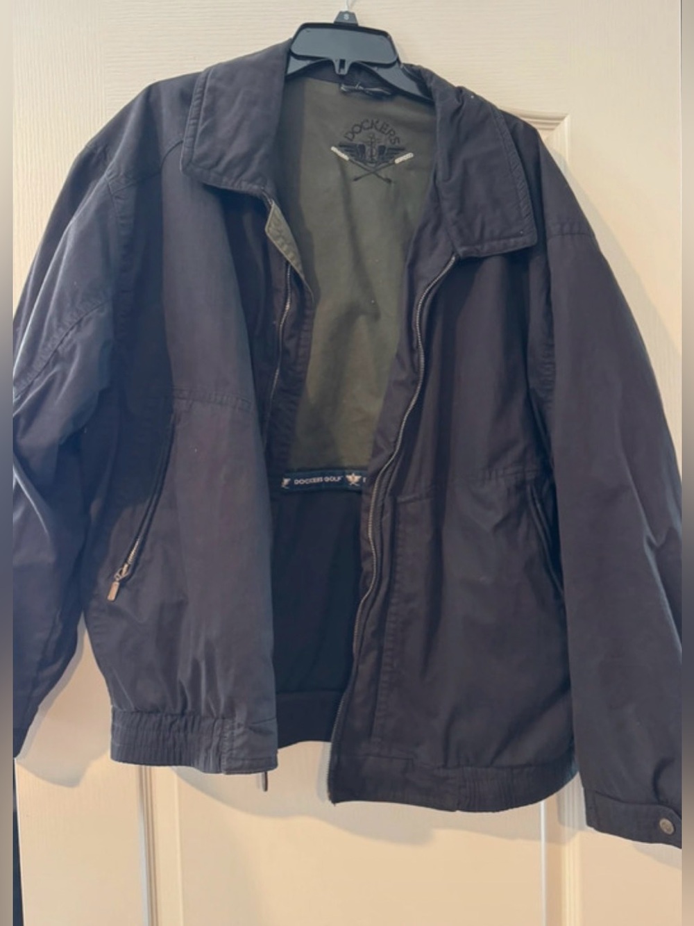 Dockers Men's Dark Navy Zip-Up Lightweight Jacket
